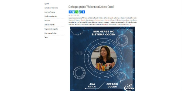 Imagem Portal da Unicamp: Conheça o projeto "Mulheres no Sistema Cocen"