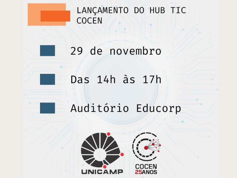 Imagem: HUB TIC COCEN será lançado oficialmente no dia 29 de novembro