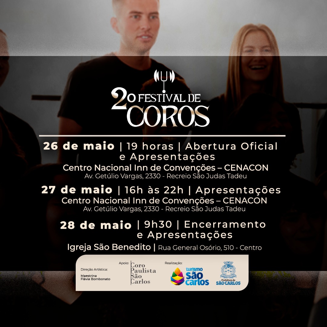 Imagem: Coral Unicamp Zíper na Boca se apresenta no 2º Festival de Coros de São Carlos