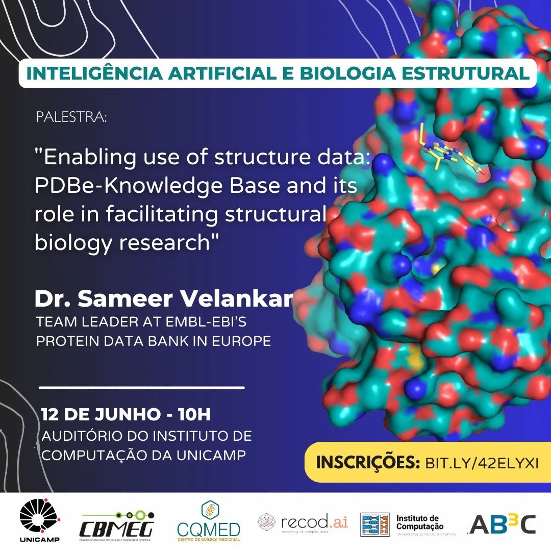 Imagem: Dr. Sameer Velankar, Pioneiro do AlphaFold e Diretor da Base de Dados de Inteligência Artificial do EMBL-EBI, Apresentará Palestra sobre o Papel dos Dados Estruturais na Pesquisa Biológica na Unicamp