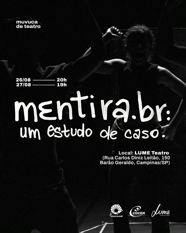 Imagem "Mentira.br: Um Estudo de Caso" - Mergulhe nas Teias da Verdade e da Ficção no Espetáculo da Muvuca de Teatro
