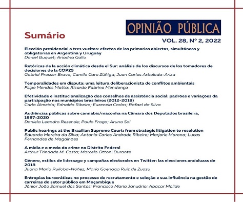 Imagem Cesop lança nova edição da Revista Opinião Pública