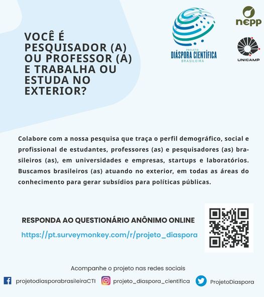Imagem Nepp faz pesquisa sobre diáspora científica