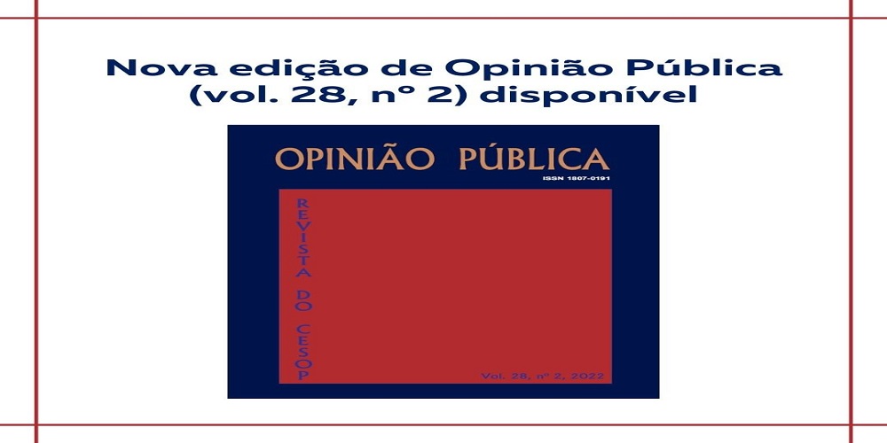 Imagem: Cesop lança nova edição da Revista Opinião Pública