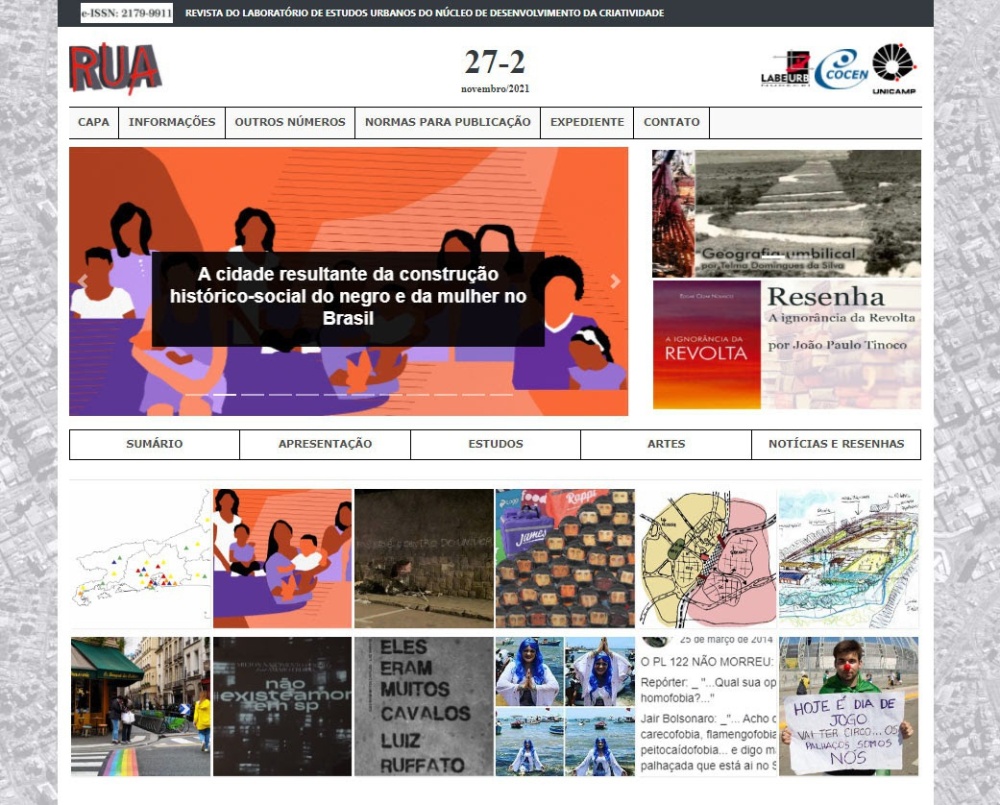 Imagem Nova edição: Rua volume 27 - Número 1