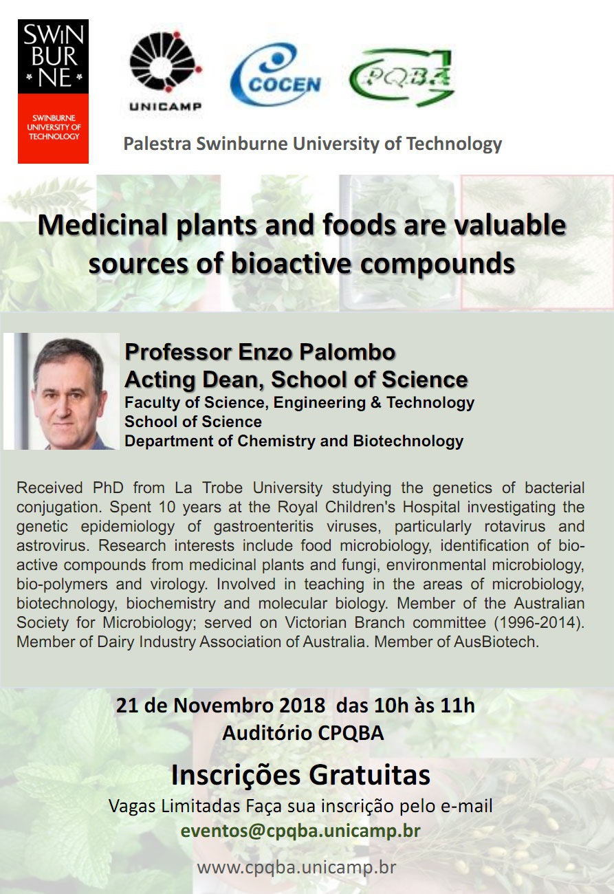 Imagem Plantas medicinais e alimentos são fontes valiosas de compostos bioativos