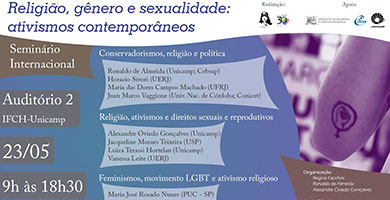 Imagem: Seminário internacional organizado pelo PAGU traz como tema "Religião, Gênero e Sexualidade"